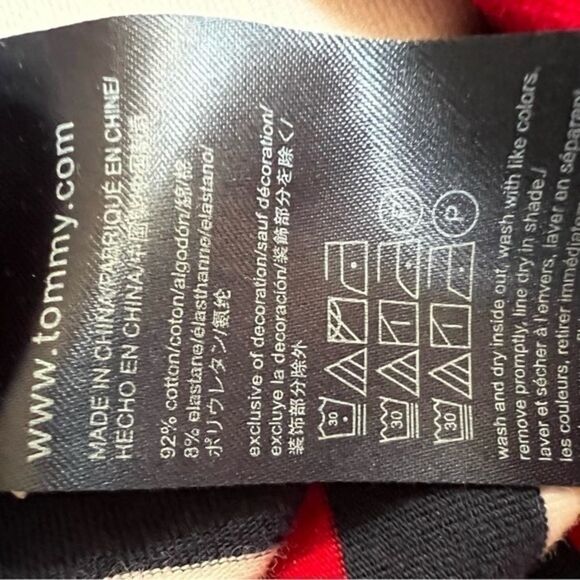 TOMMY HILFIGER Navy Sleeveless Waist Tie Dress cotton blend size XS - Picture 5 of 5